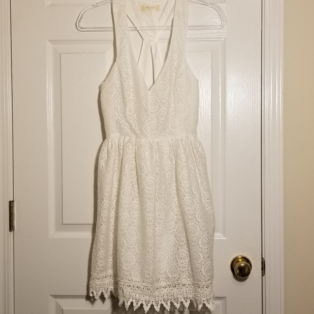 Altar'd State White Lace Dress Size Medium